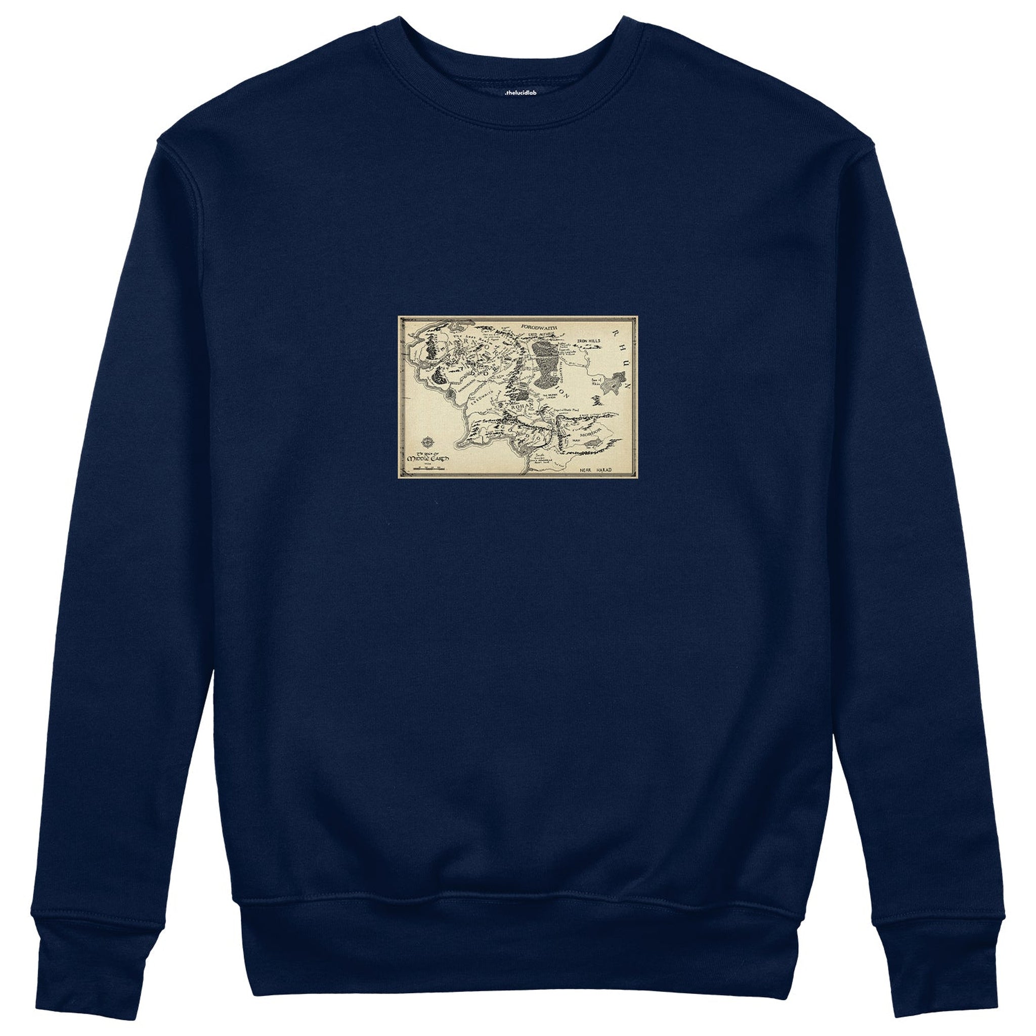 Yüzüklerin Efendisi Orta Dünya Haritası - Lord Of The Rings Sweatshirt