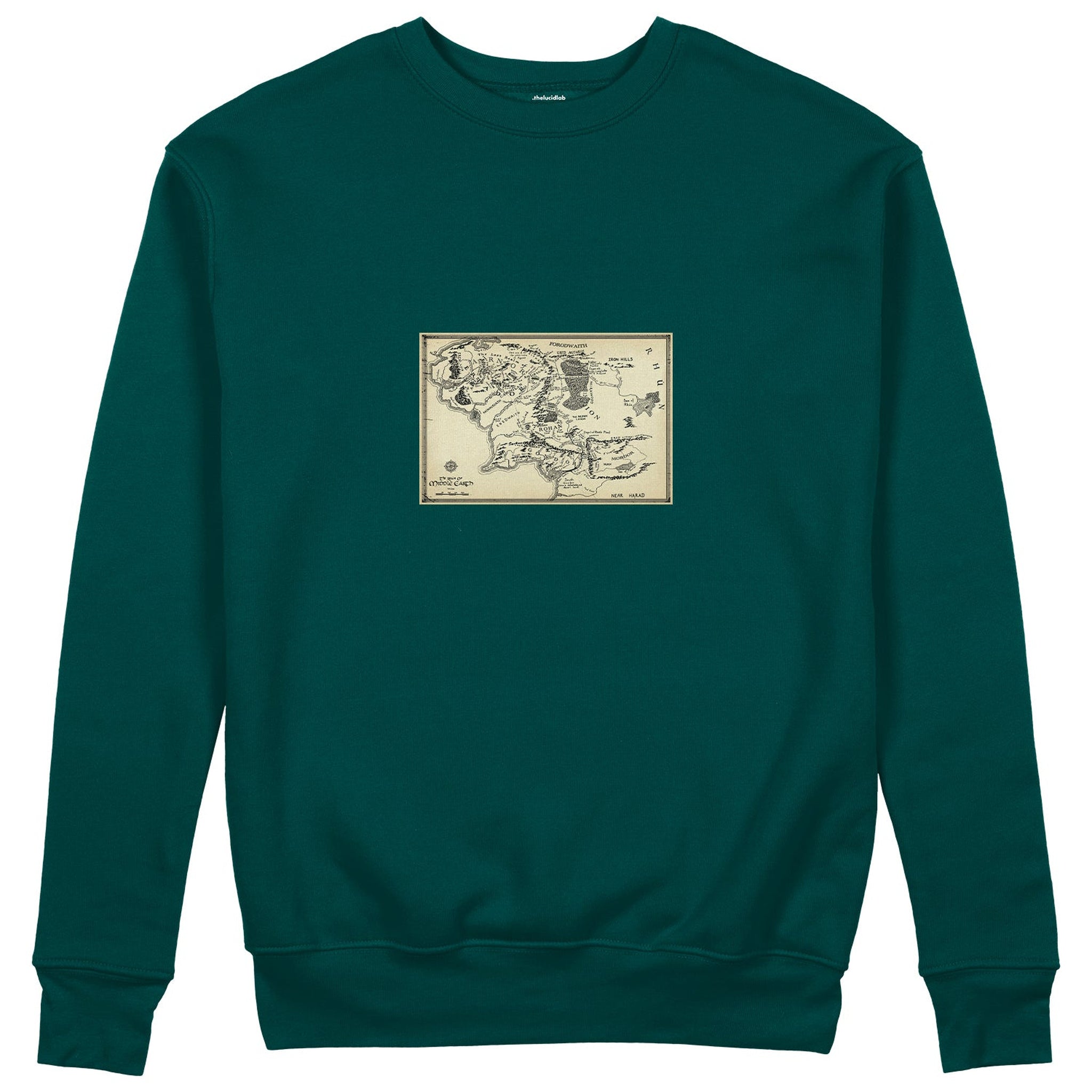 Yüzüklerin Efendisi Orta Dünya Haritası - Lord Of The Rings Sweatshirt