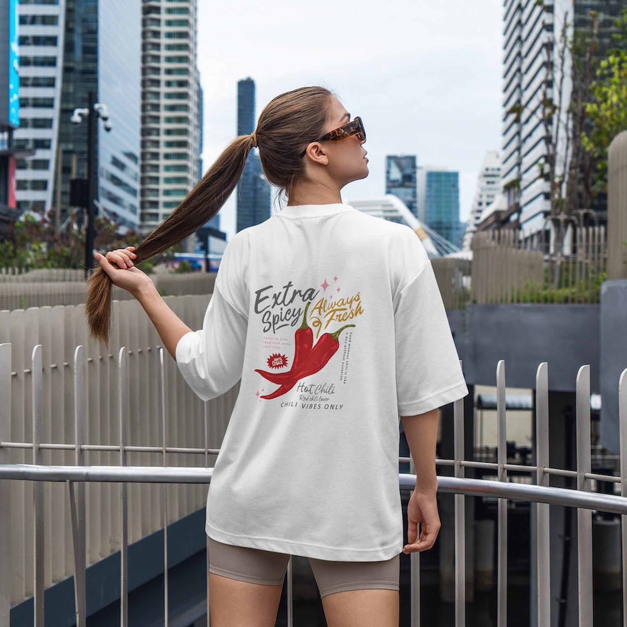 Chili Vibes Only Oversize Tişört