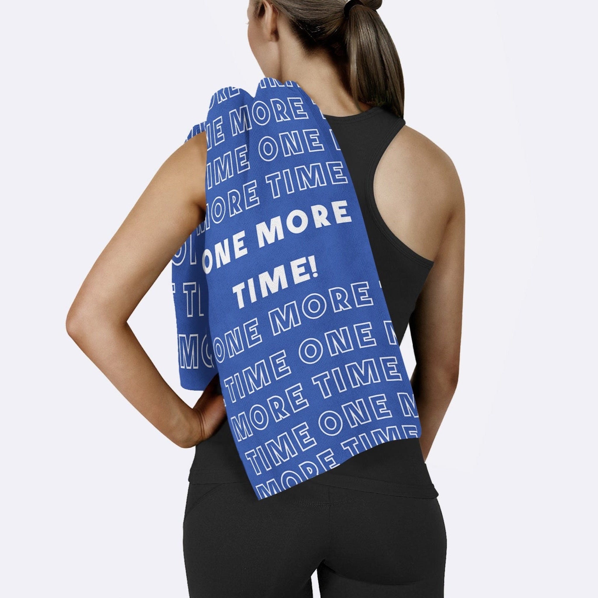 One More Time / Mavi Beyaz Spor Havlusu