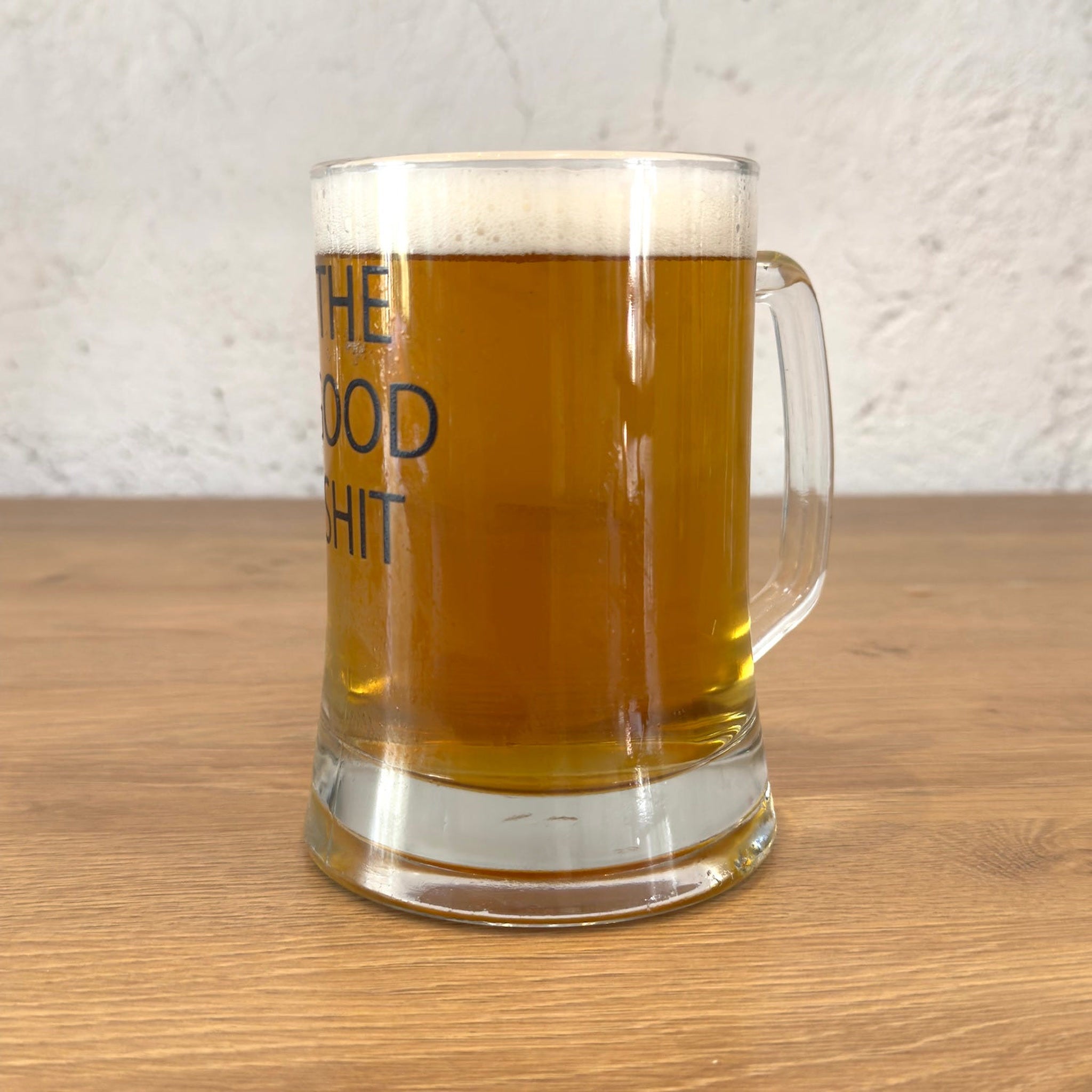 The Good Shit / Yazılı Paşabahçe Kulplu Bira Bardağı