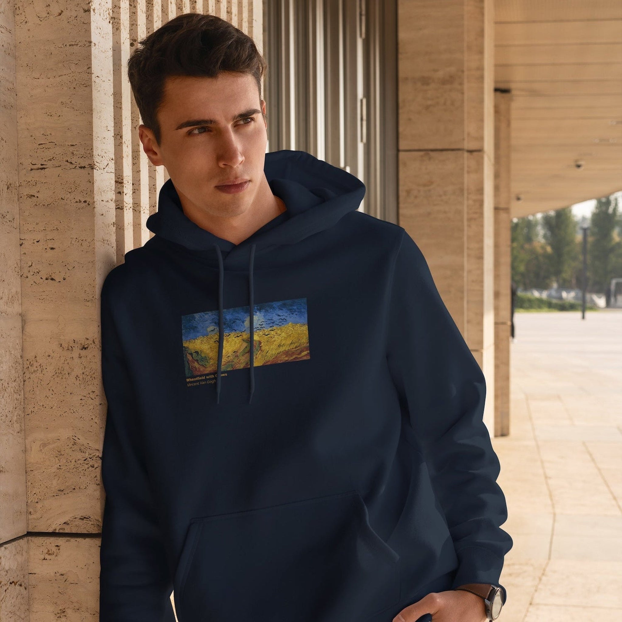 Buğday Tarlası ve Kargalar Oversize Hoodie