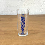 Blue Scaly Fish / Mavi Balık Baskılı Paşabahçe Rakı Kadehi