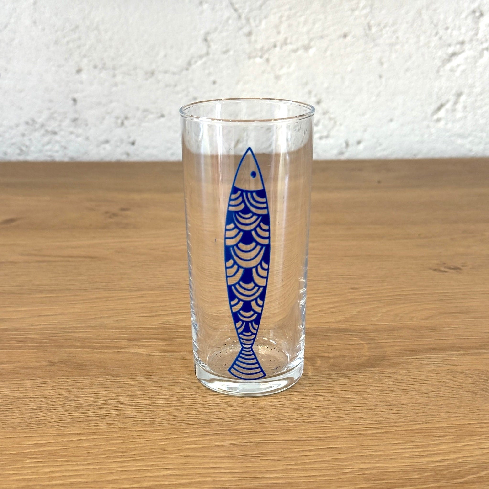 Blue Scaly Fish / Mavi Balık Baskılı Paşabahçe Rakı Kadehi