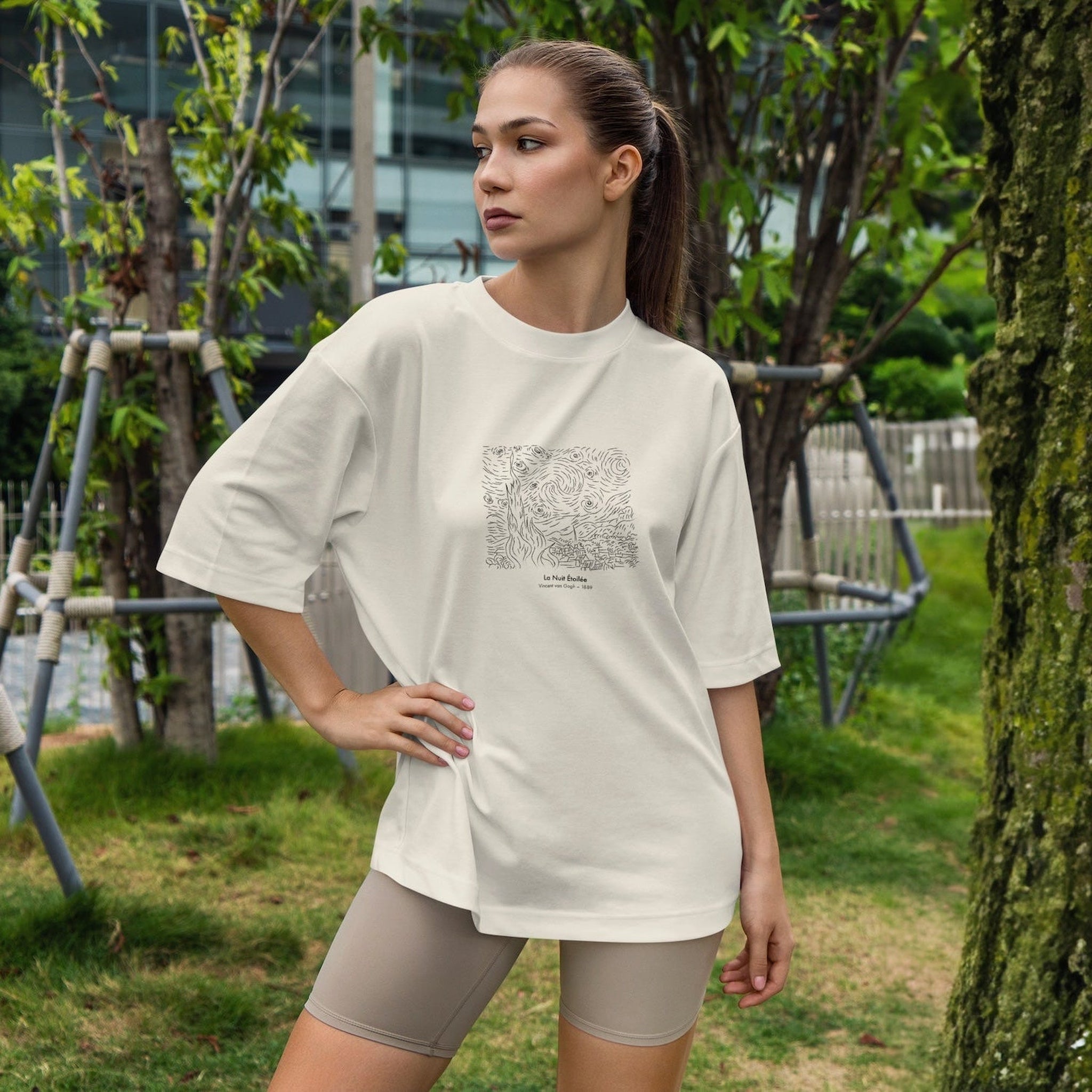 La Nuit étoilée Oversize Tişört