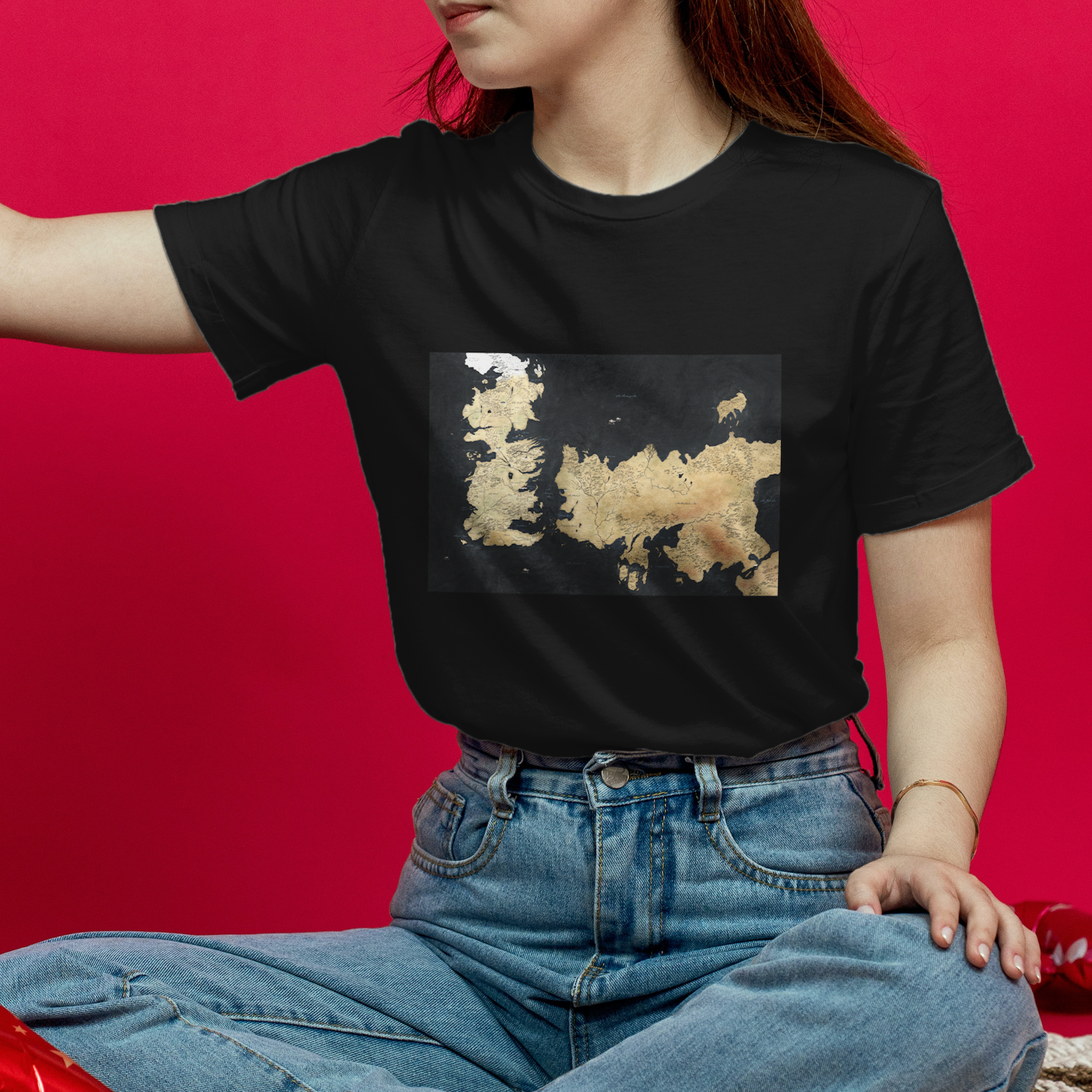 Game Of Thrones Map Tişört