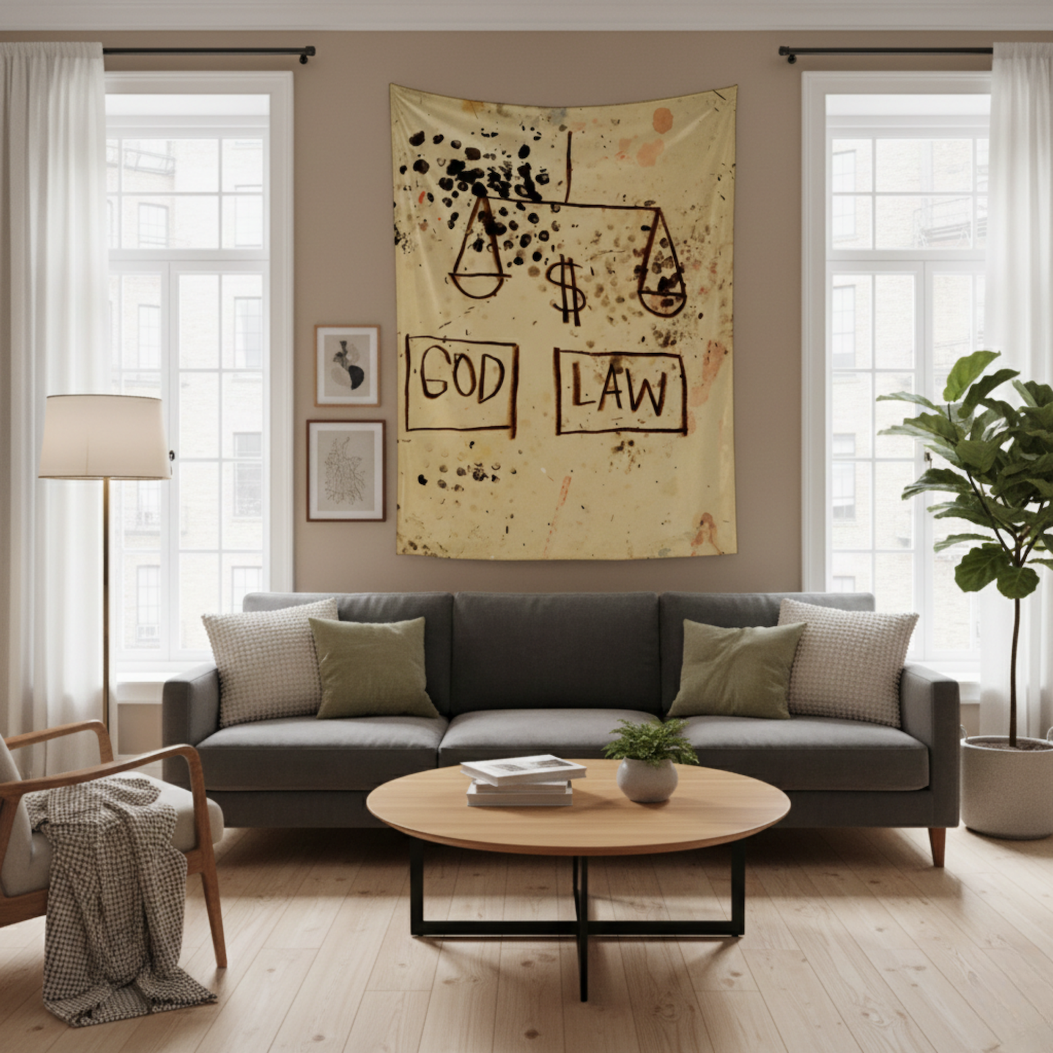 God, Law (1981) - Basquiat Duvar Örtüsü