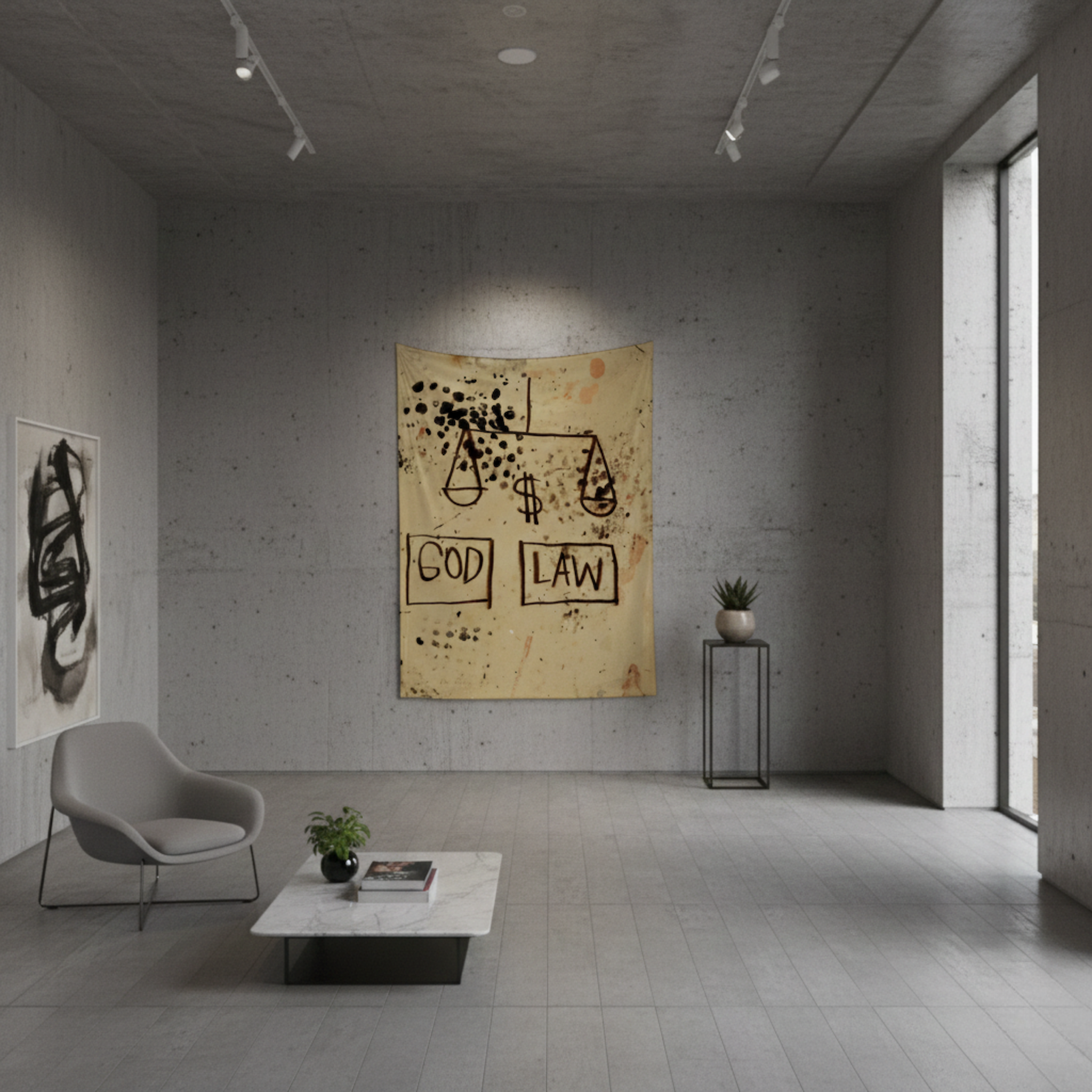 God, Law (1981) - Basquiat Duvar Örtüsü