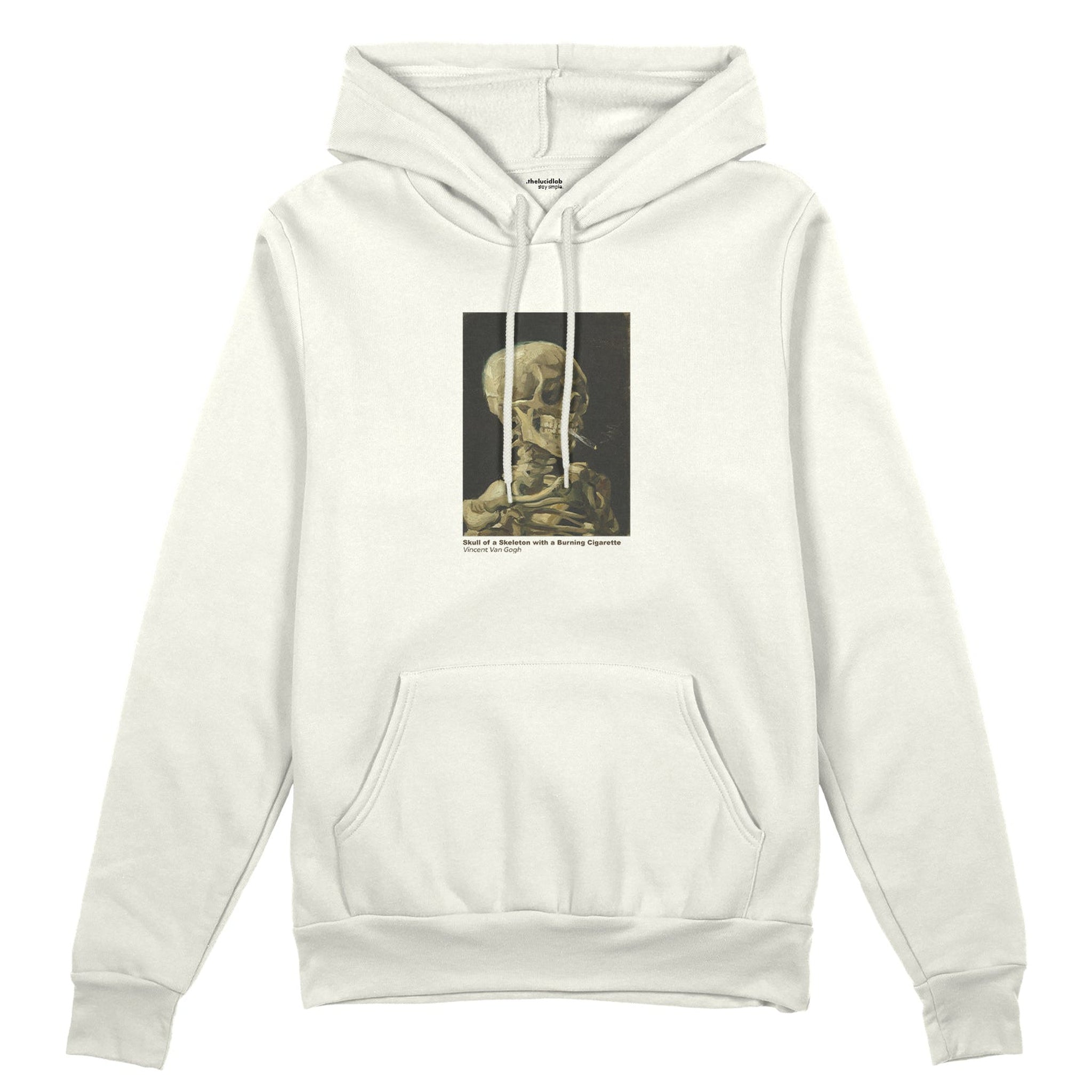 Skull of a Skeleton with Burning Cigarette Oversize Hoodie