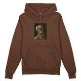 Skull of a Skeleton with Burning Cigarette Oversize Hoodie