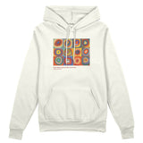 Color Study, Squares With Concentric Circles Oversize Hoodie