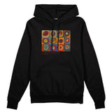 Color Study, Squares With Concentric Circles Oversize Hoodie