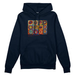 Color Study, Squares With Concentric Circles Oversize Hoodie