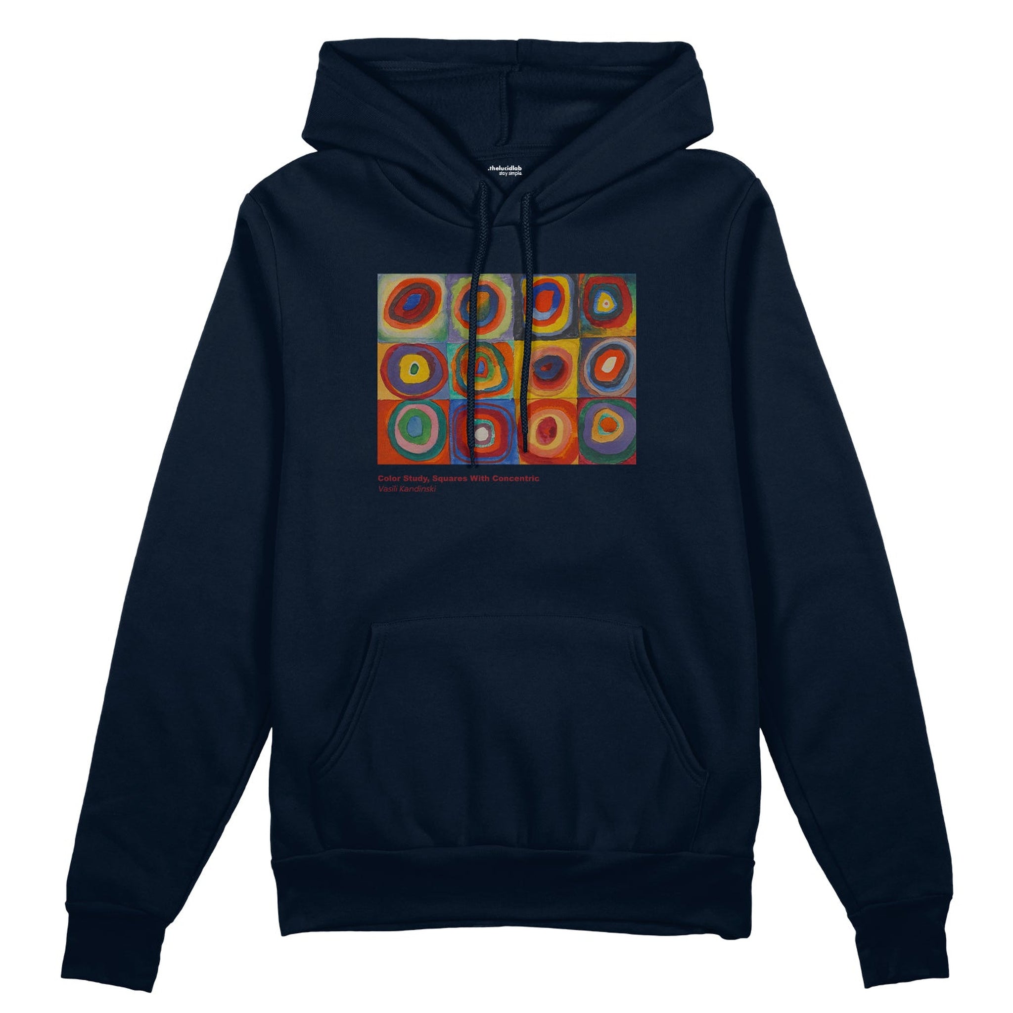 Color Study, Squares With Concentric Circles Oversize Hoodie