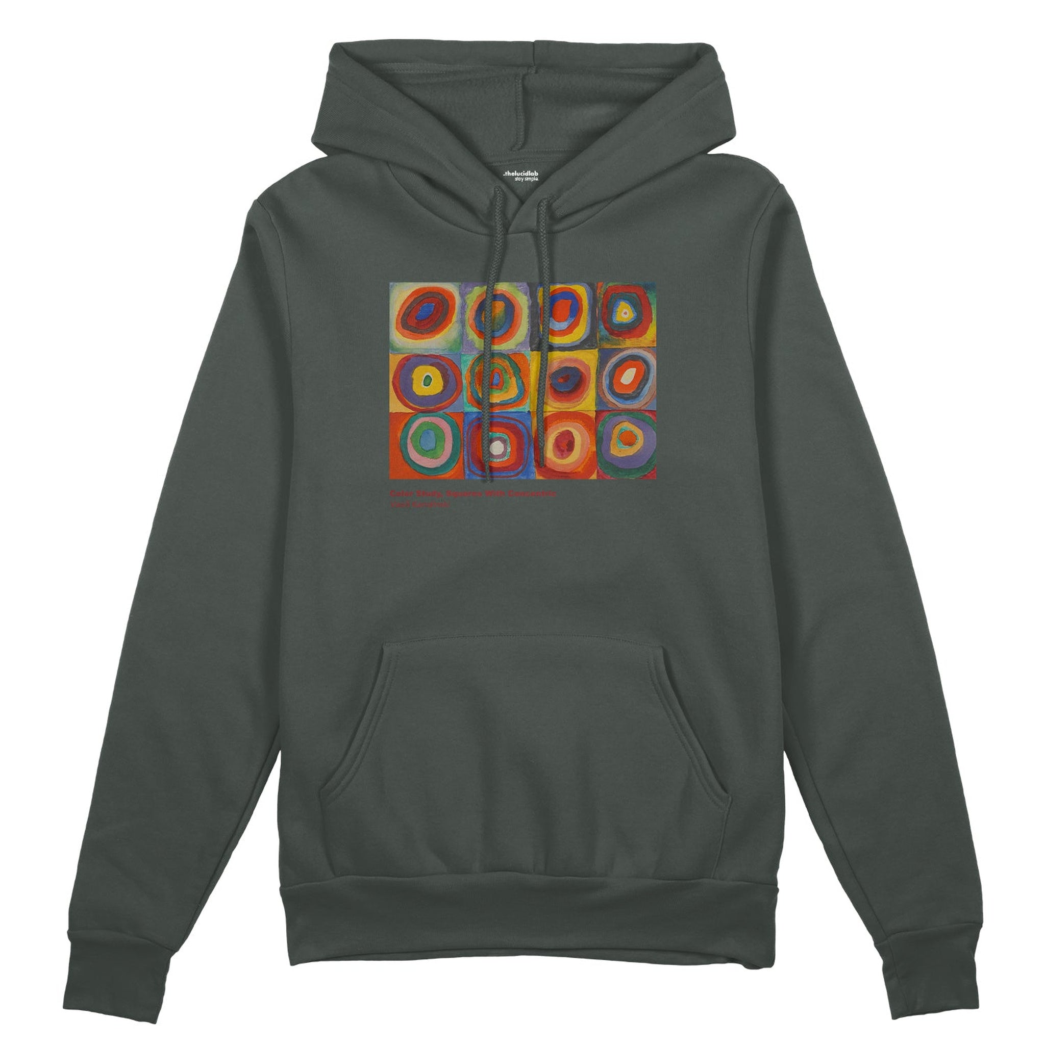 Color Study, Squares With Concentric Circles Oversize Hoodie