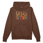 Color Study, Squares With Concentric Circles Oversize Hoodie