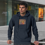 Color Study, Squares With Concentric Circles Oversize Hoodie