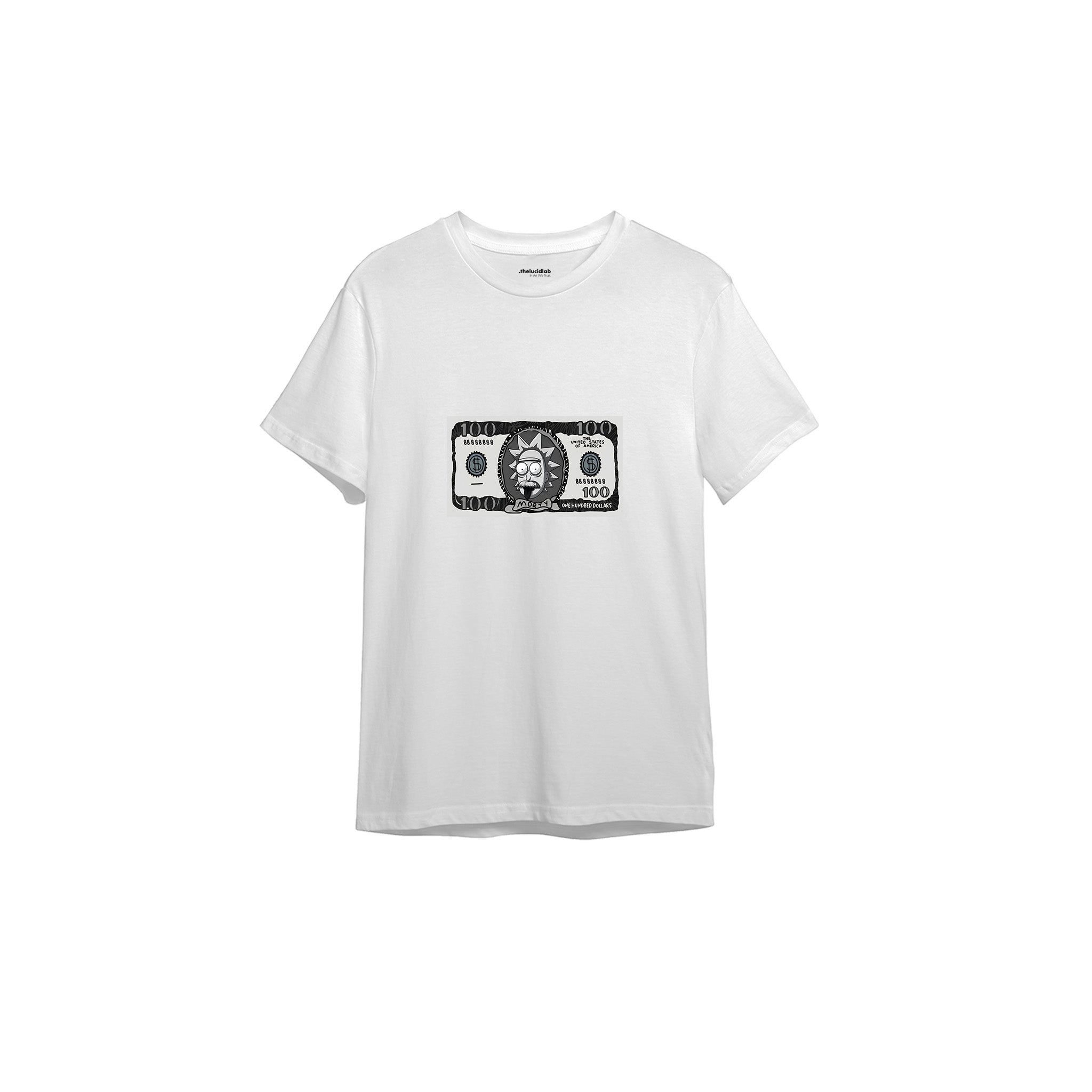 Morty Dollar Tişört — Beyaz