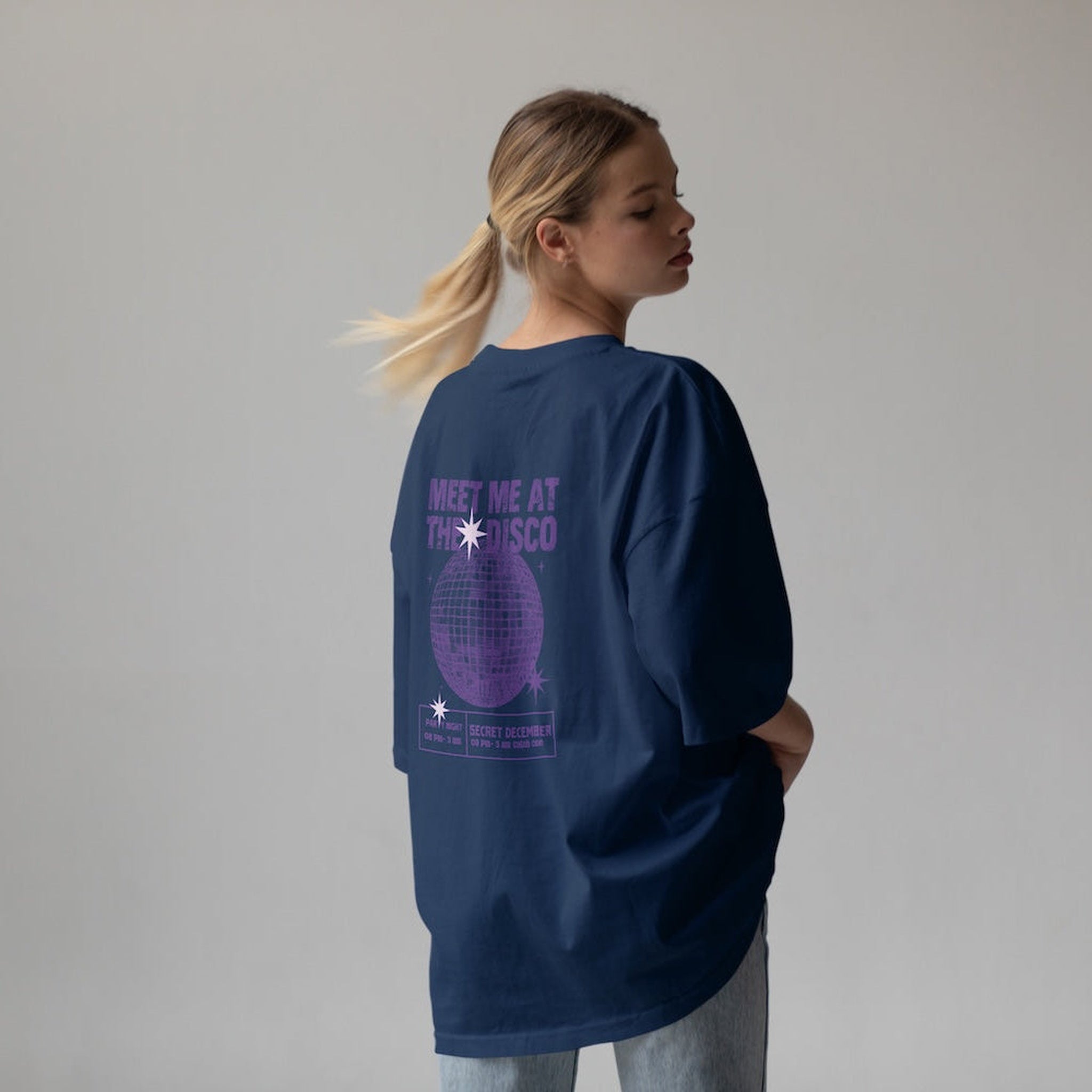 Meet Me At The Disco Oversize Tişört