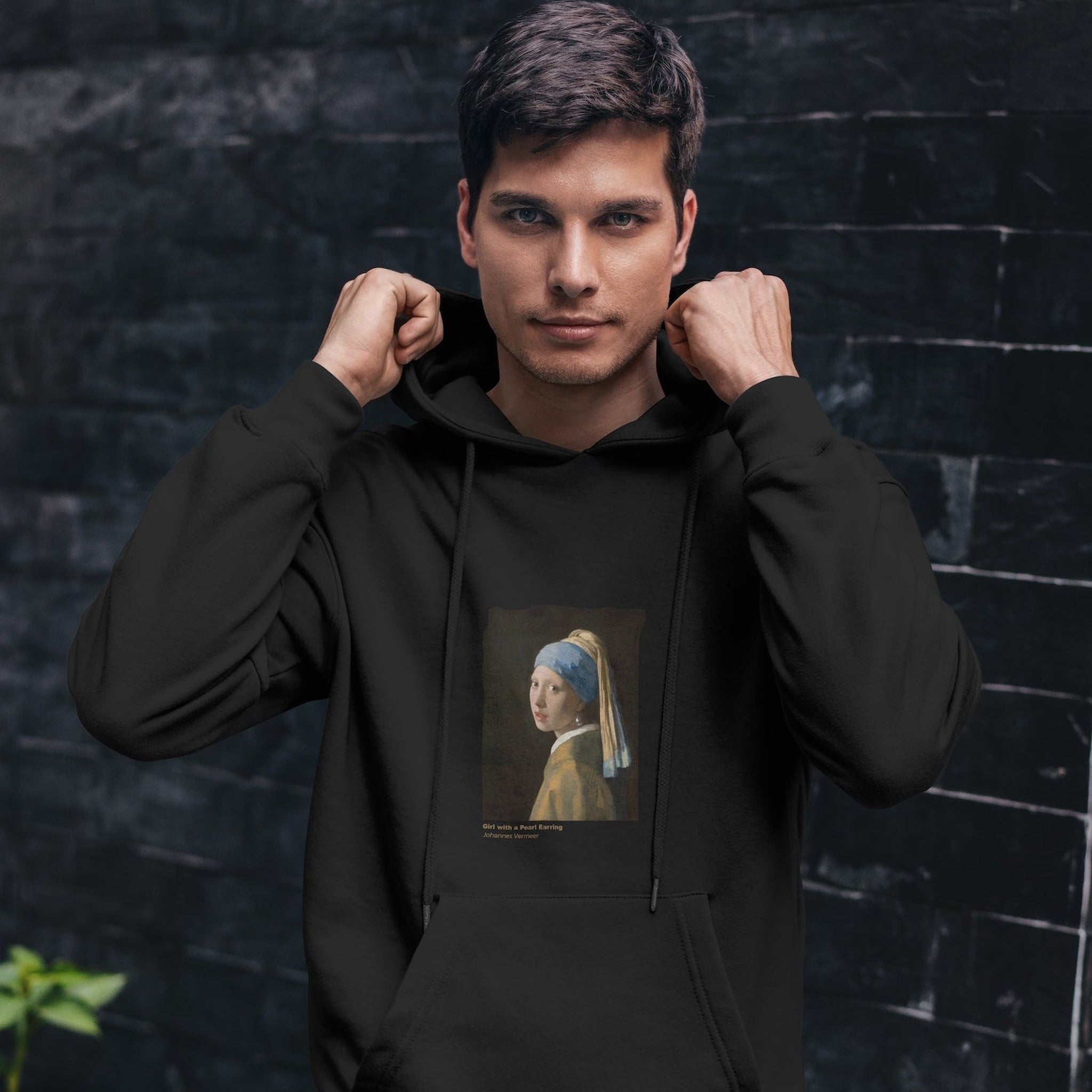İnci Küpeli Kız Oversize Hoodie