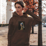 İnci Küpeli Kız Oversize Hoodie