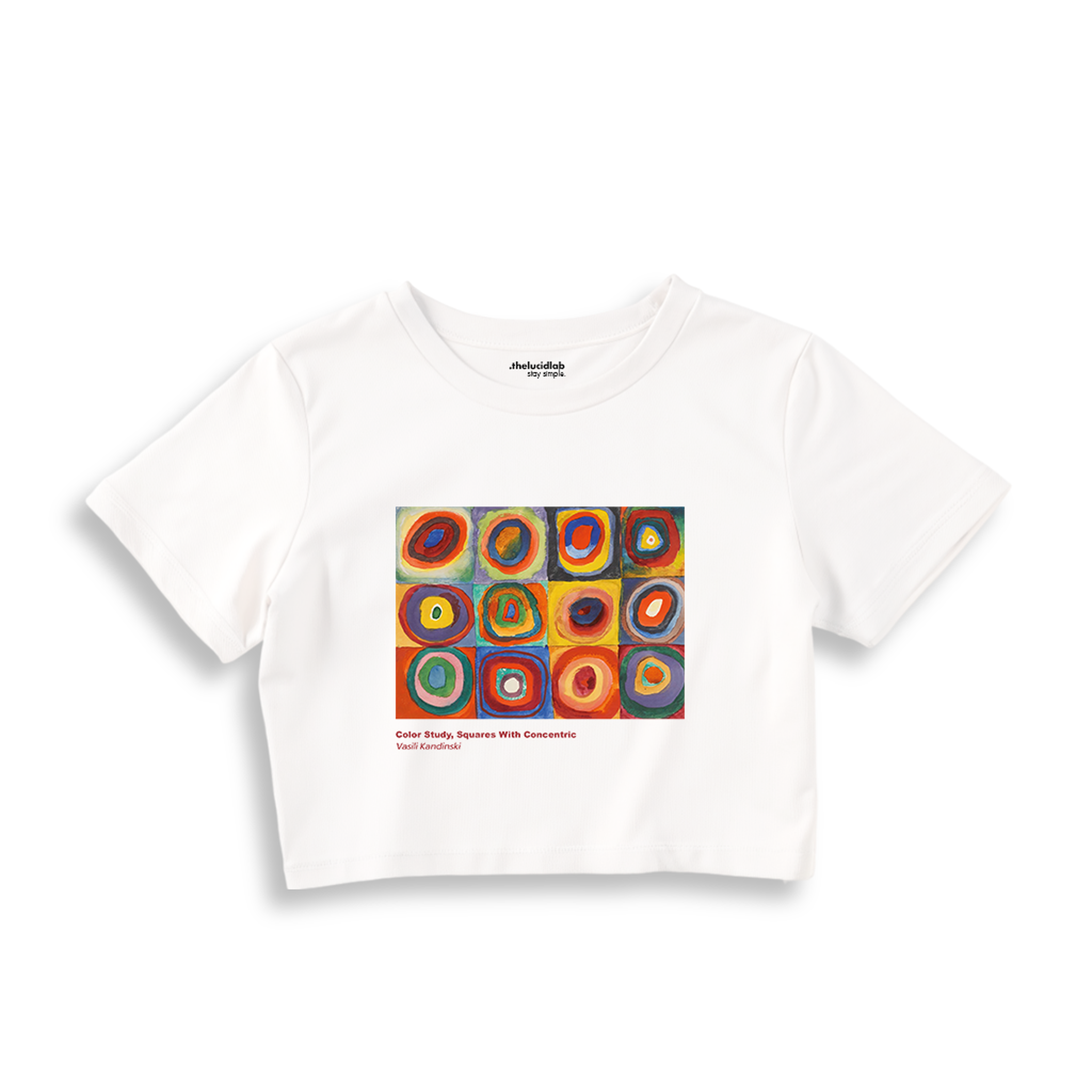 Color Study, Squares With Concentric Circles Crop Tişört