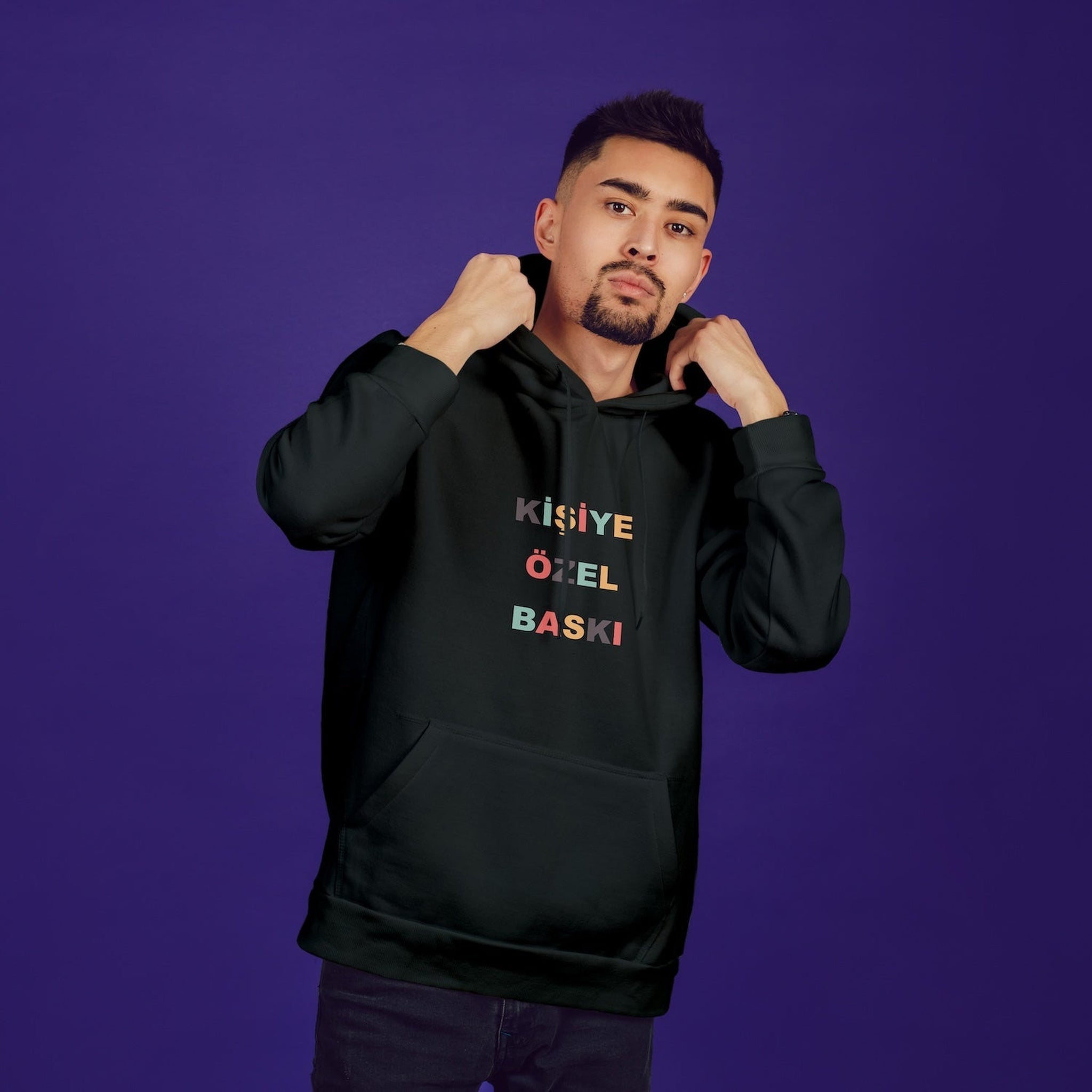 Kişiye Özel Baskılı Oversize Hoodie