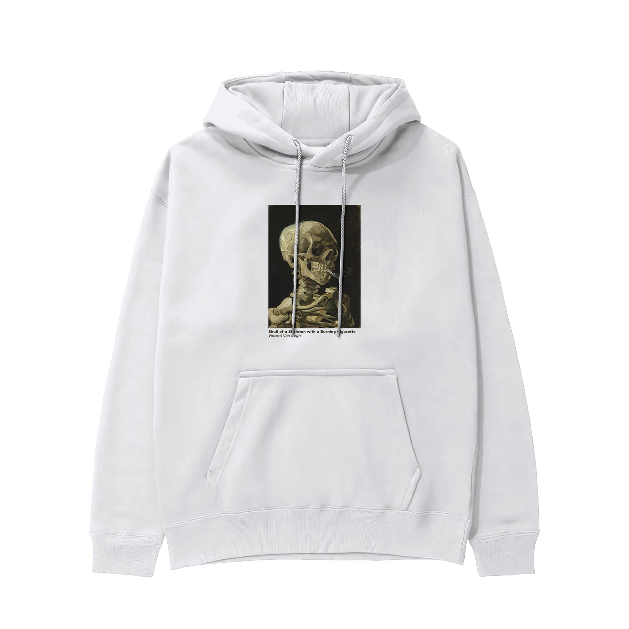Skull of a Skeleton with Burning Cigarette Hoodie