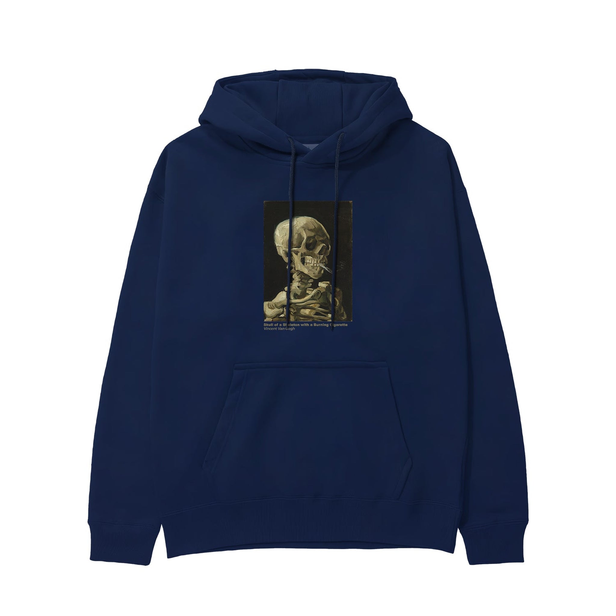 Skull of a Skeleton with Burning Cigarette Hoodie