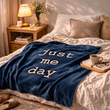 Just Me Day Navy Blue Polar Tv Battaniyesi