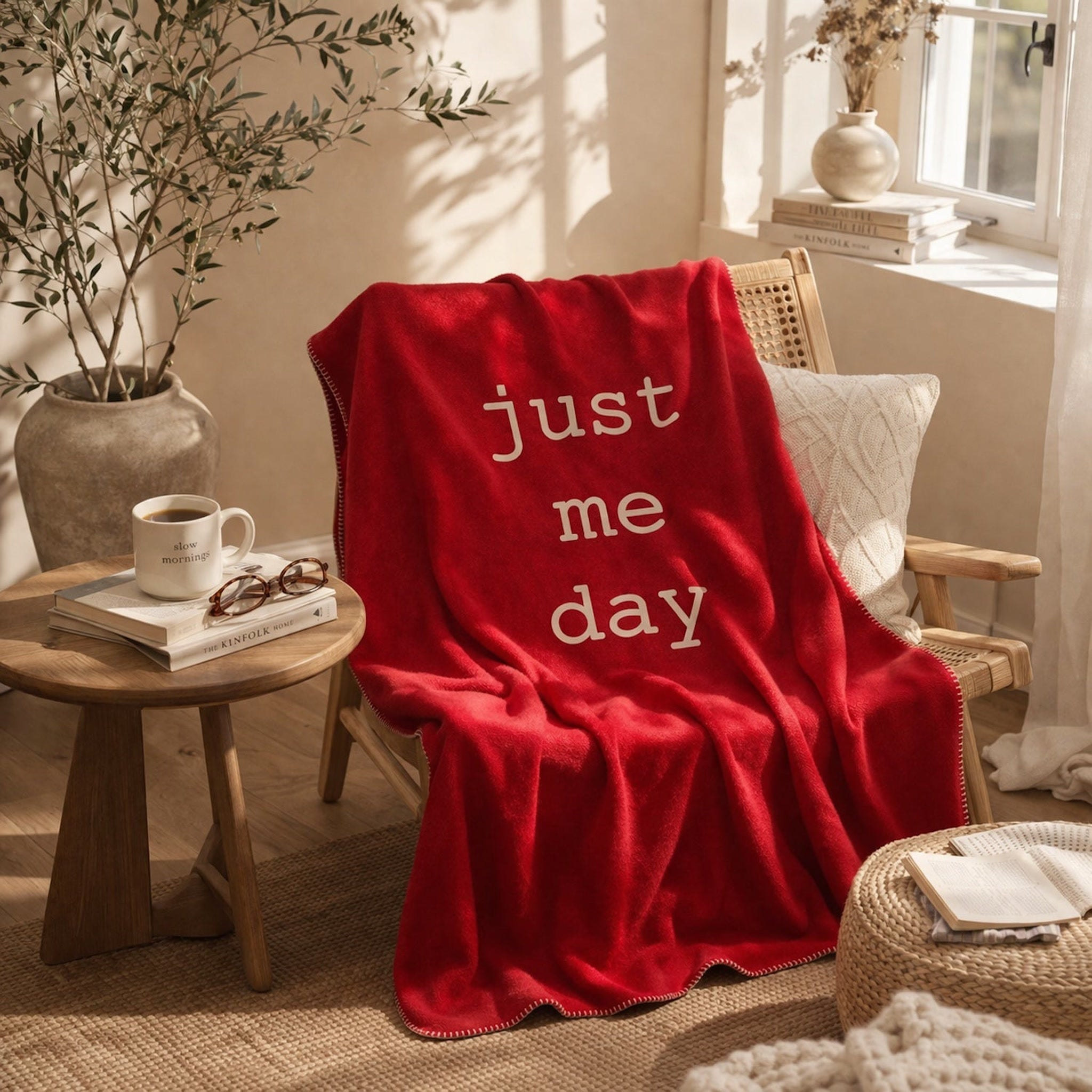 Just Me Day Burgundy Polar Tv Battaniyesi