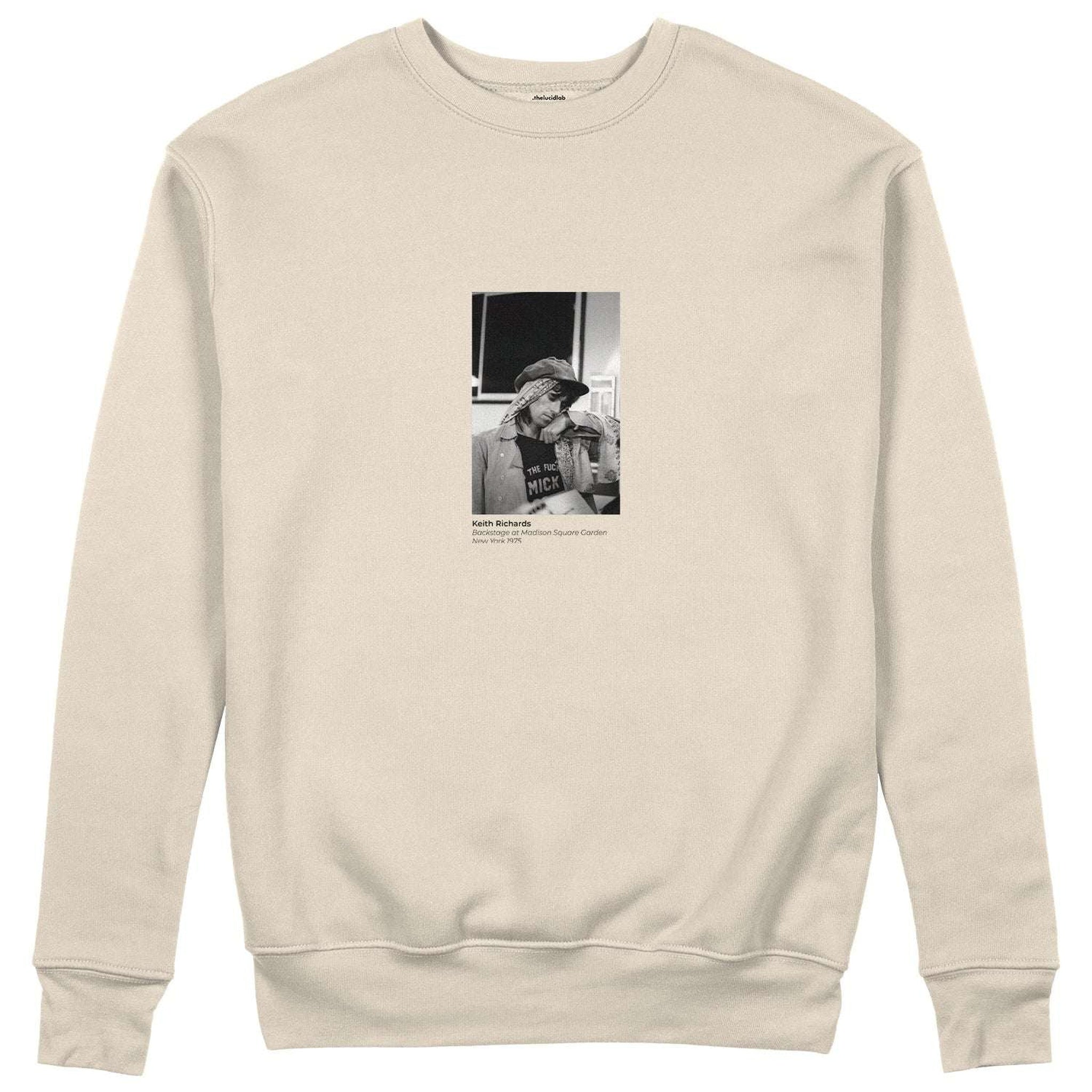 Keith Richards backstage at Madison Square Garden New York 1975 Sweatshirt