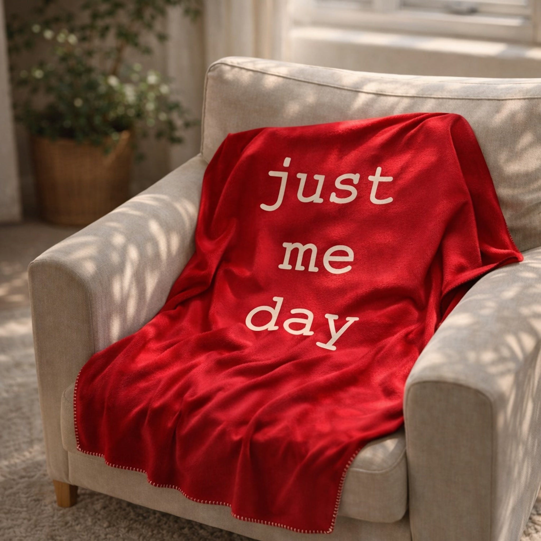Just Me Day Burgundy Polar Tv Battaniyesi