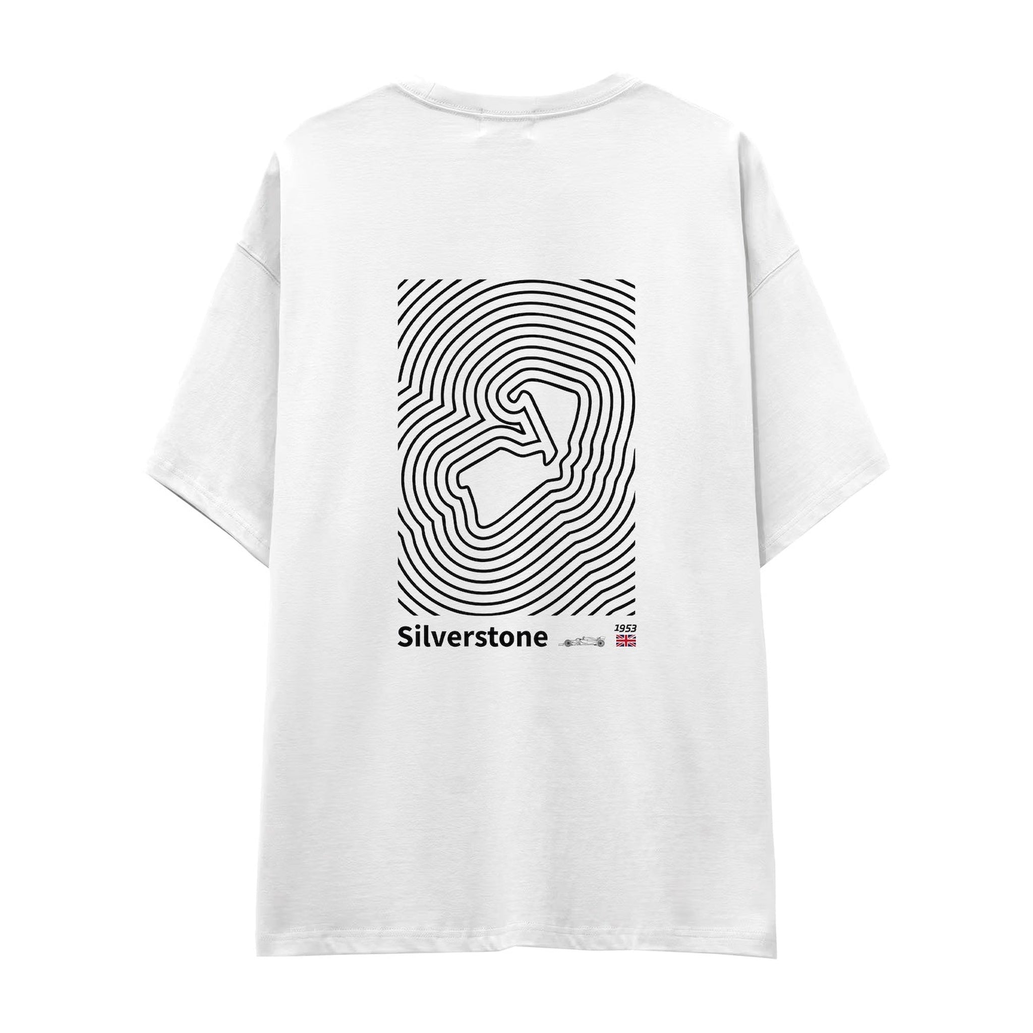 Silverstone Circuit Artwork Oversize Tişört