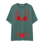 Red Bikini Oversize Tişört