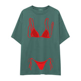 Red Bikini Oversize Tişört