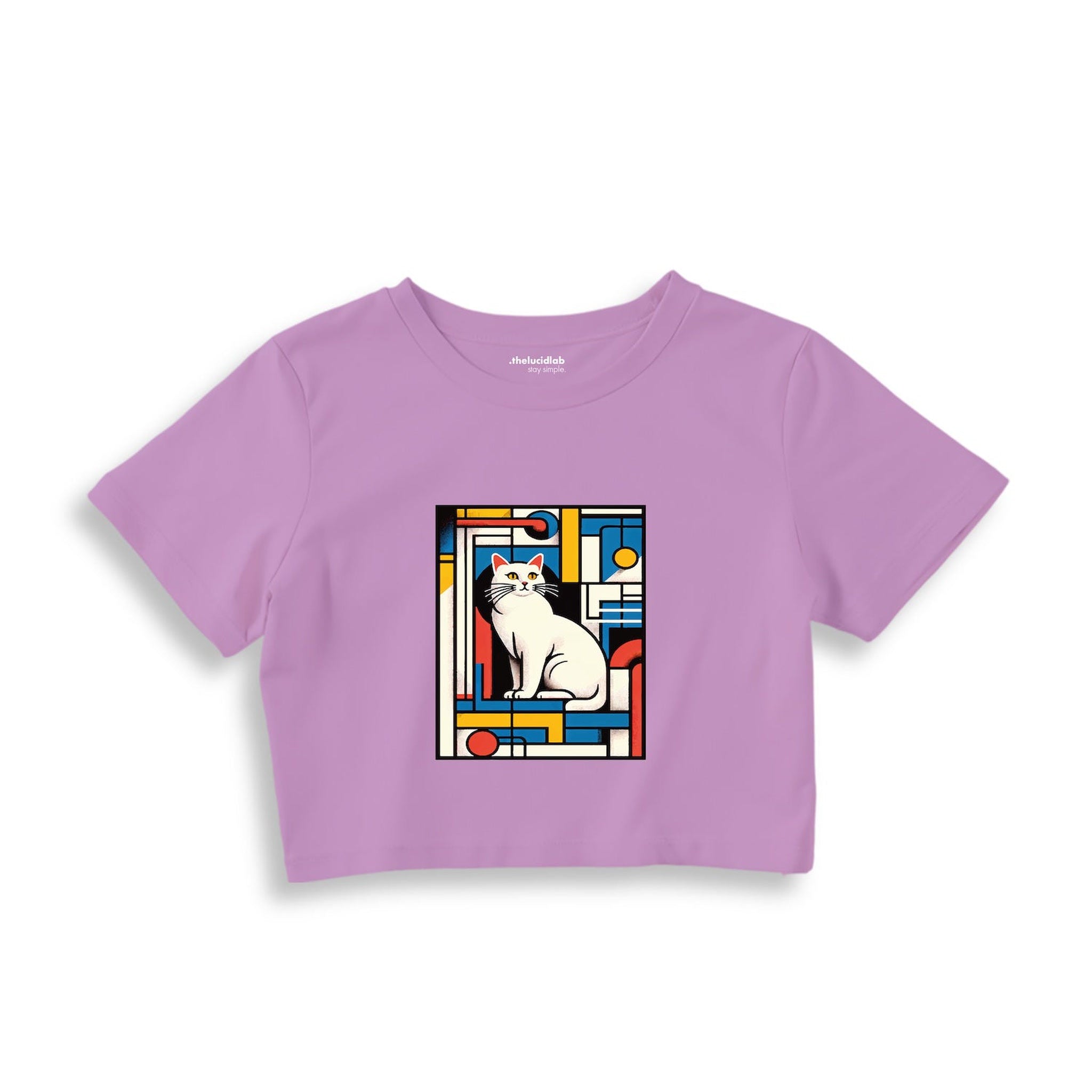 Bauhaus Cat Crop Tişört