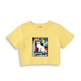 Bauhaus Cat Crop Tişört