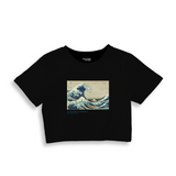 Kanagawa Oki Nami Ura Crop Tişört