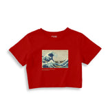 Kanagawa Oki Nami Ura Crop Tişört