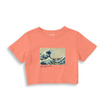 Kanagawa Oki Nami Ura Crop Tişört