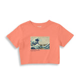Kanagawa Oki Nami Ura Crop Tişört