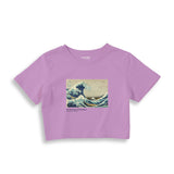 Kanagawa Oki Nami Ura Crop Tişört