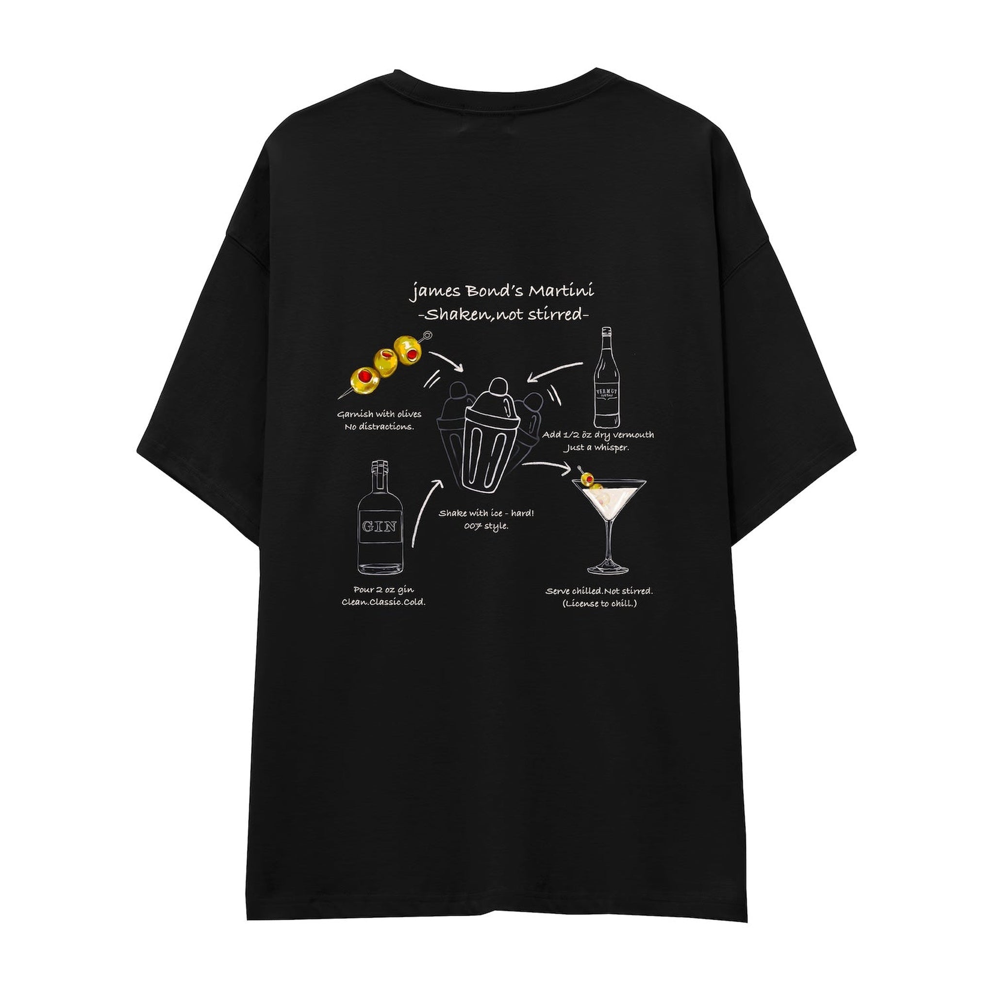 James Bond's Martini Oversize Tişört