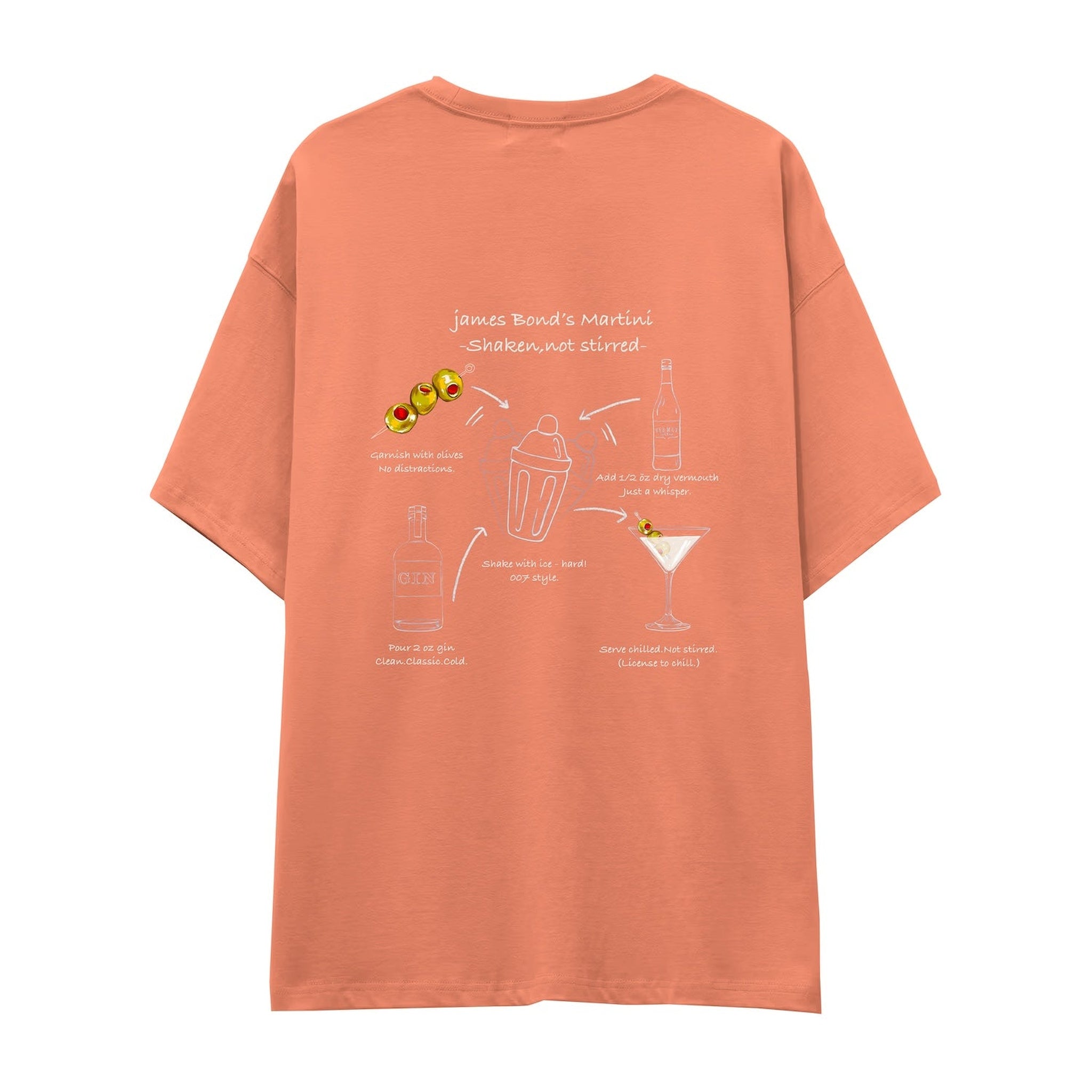 James Bond's Martini Oversize Tişört