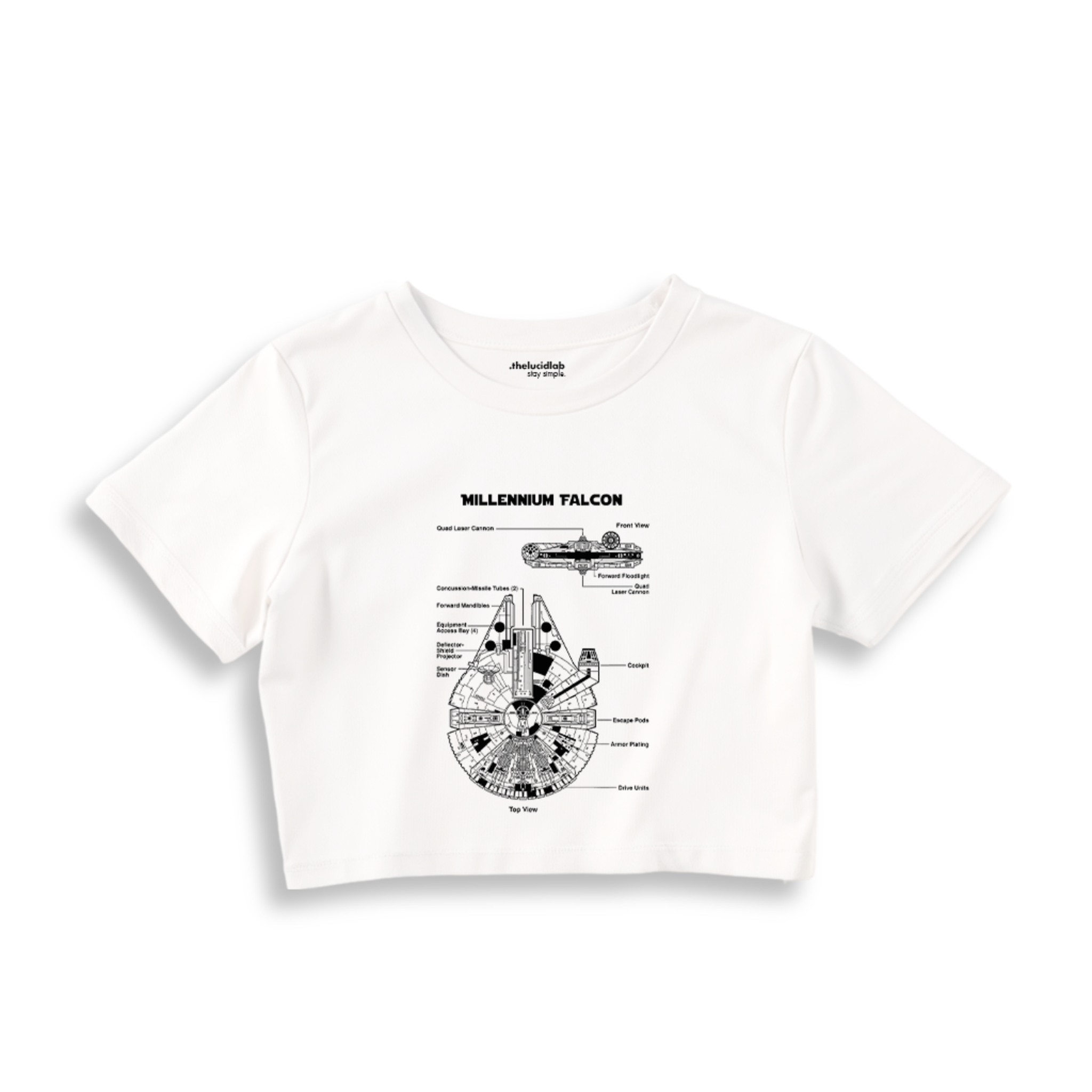 Millennium Falcon Crop Tişört