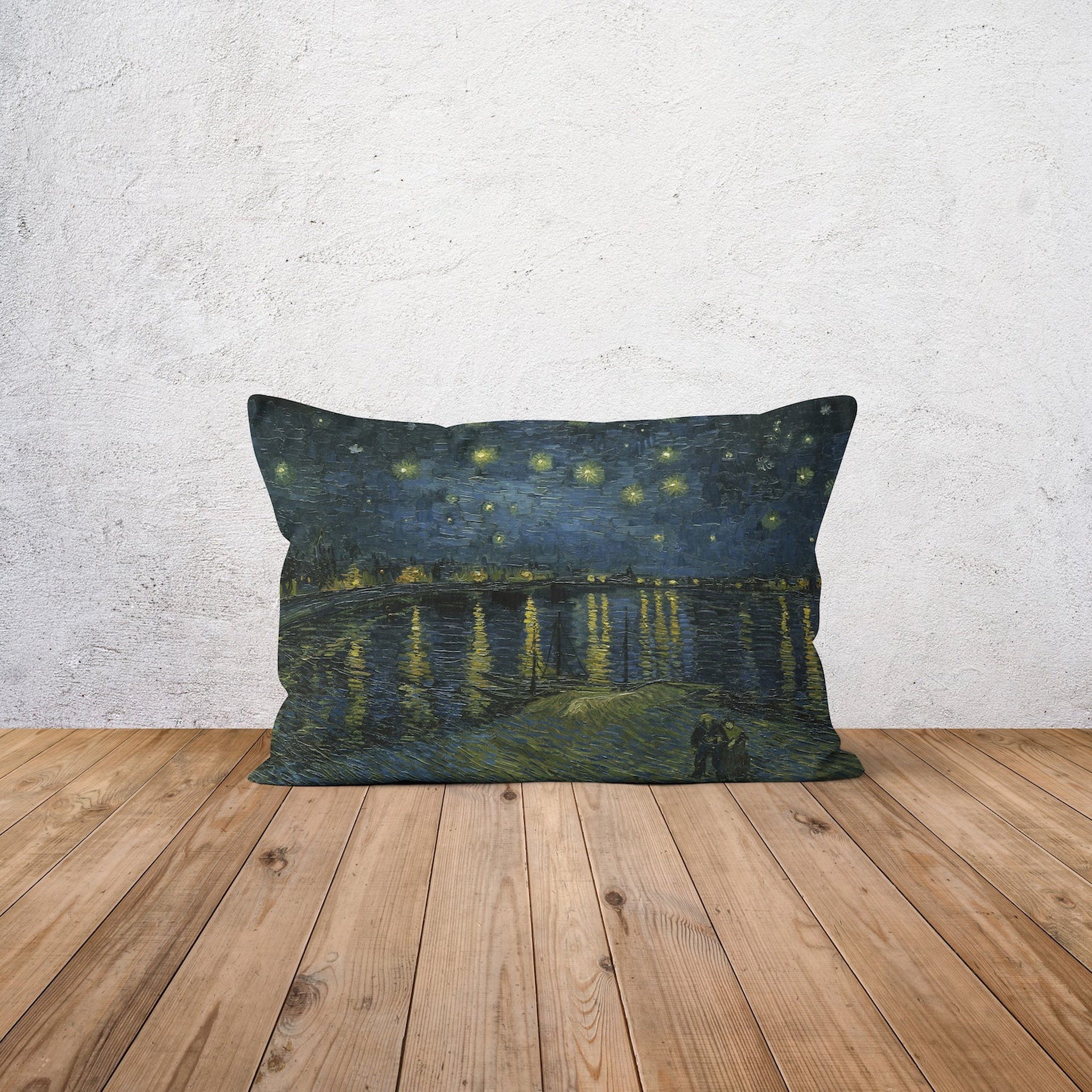 Starry Night Over the Rhône - Rhone Üzerinde Yıldızlı Gece Çift Taraflı Yastık Kılıfı 2 Adet