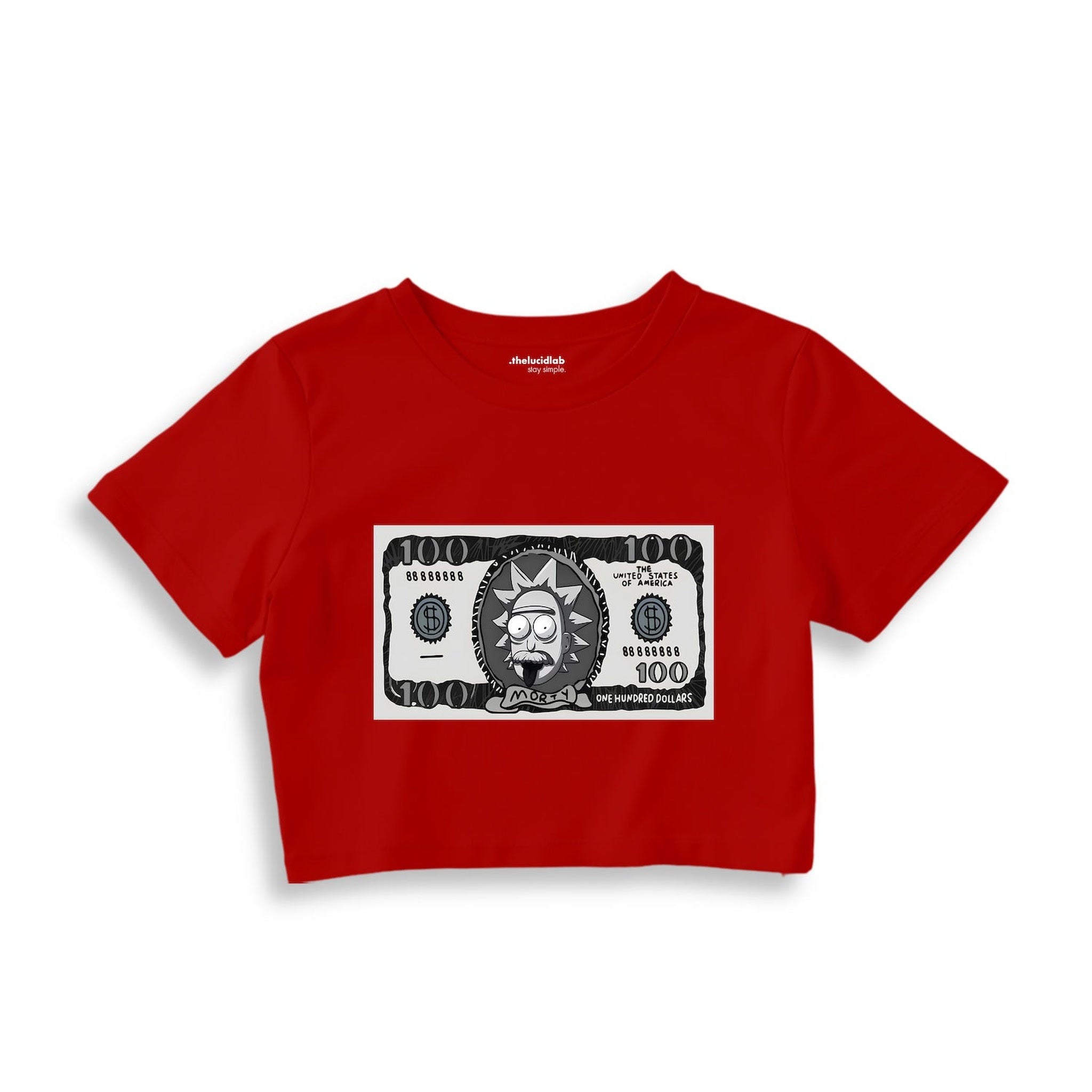 Morty Dollar Crop Tişört