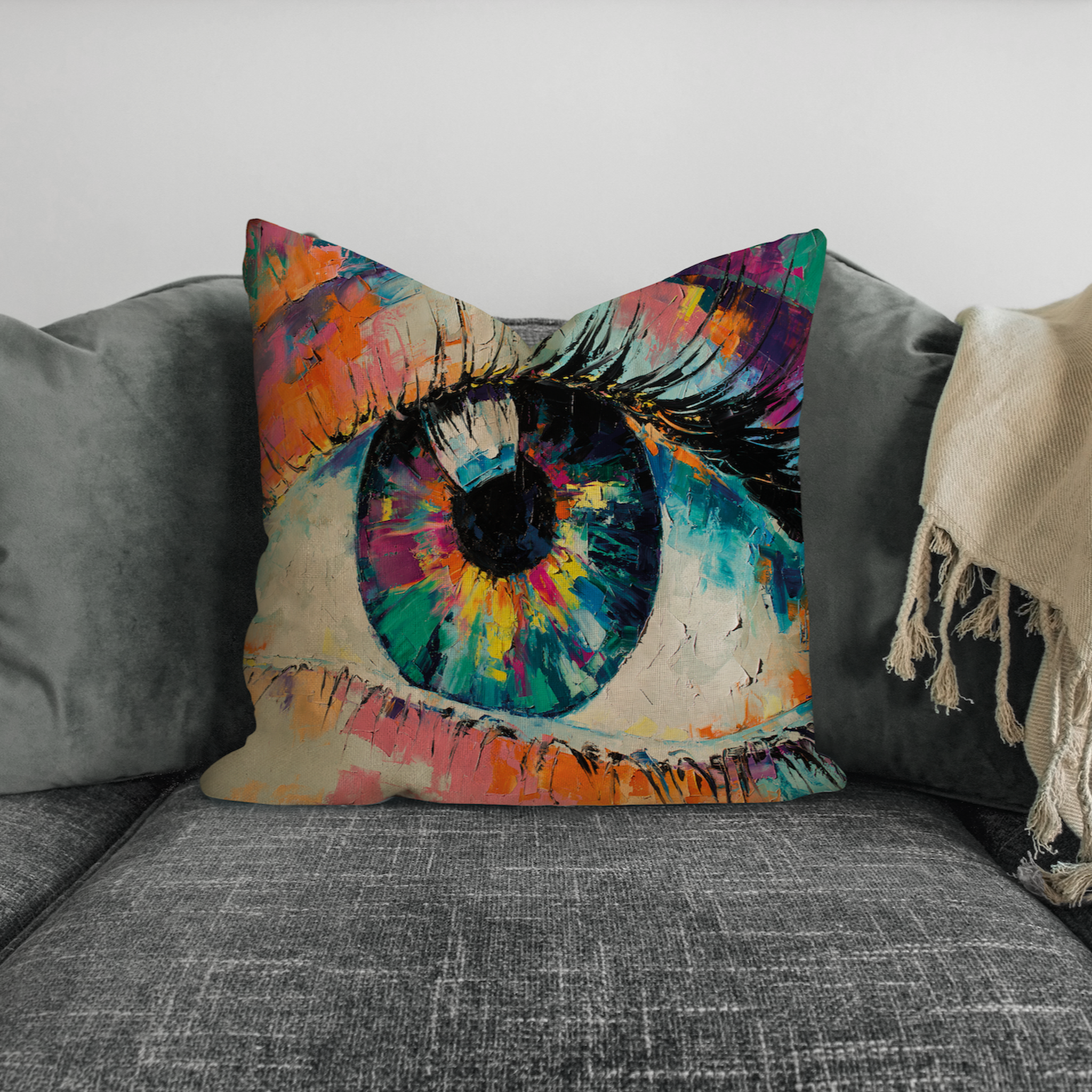 The Eye Çift Taraflı Kırlent Kılıfı 2 Adet
