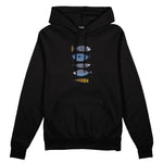 Marine Pattern Study Oversize Hoodie
